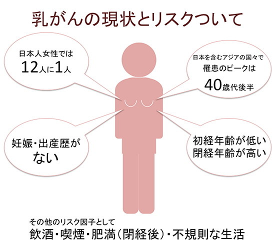 乳がんの現状とリスクについて