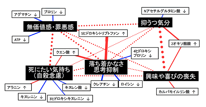 うつ病の重症度 および 死にたい気持ち 自殺念慮 に関連する血中代謝物を同定 うつ病の客観的診断法開発への応用に期待 国立研究開発法人日本医療研究開発機構