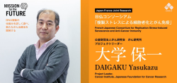 【研究開発課題名】日仏コンソーシアム「複製ストレスによる細胞老化とがん免疫」